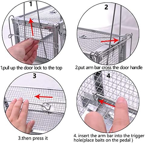 Quality Rat Trap, Humane Live Animal Mouse Cage Traps, Catch and Release Mice, Rats, Chipmunk, Pests
