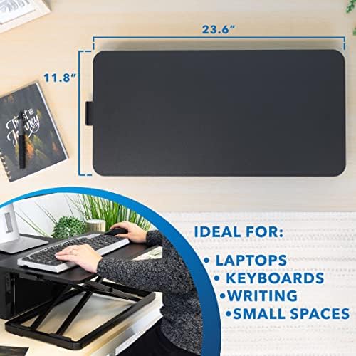 Mount-It! Standing Keyboard Tray, Height Adjustable Keyboard and Mouse Riser for Desk, Sit Stand Keyboard Platform