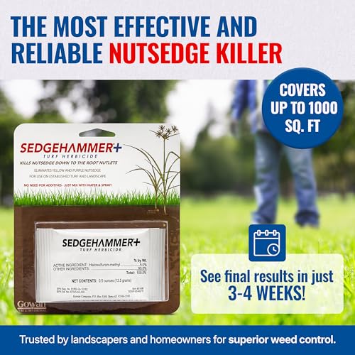 Sedgehammer Plus Turf Herbicide, Purple & Yellow Nutsedge Killer (1) | Lawns with Pre-Mixed Surfactant, Lawn & Pet Safe Weed Killer Mix for Residential Use
