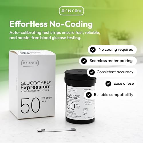 ARKRAY GLUCOCARD Expression Blood Glucose Test Strips - No Coding