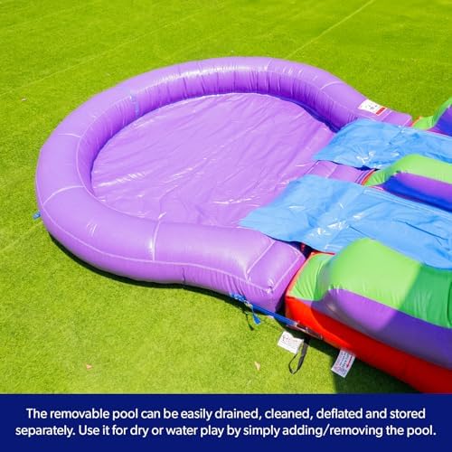 14x18 Jelly Bean Commercial Inflatable Bouncer Dual Slide Pool