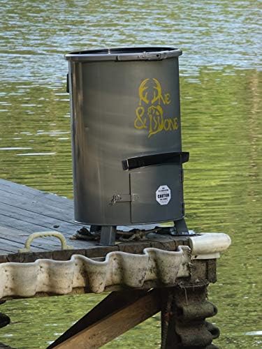 One and Done PRO Game Feeder - Built to Last - Loads 122lbs or 250 lbs (55 Gallon Bear Proof Classic Game Feeder) No Assemble Required