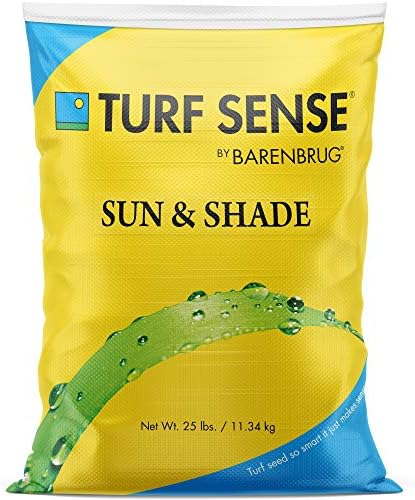 Barenbrug 25625 Turf Sense Grass Seed Grows in Areas of Sun and Partial Shade, 25 LB Bag
