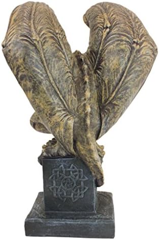 Design Toscano Abbadon Gothic Gargoyle Indoor/Outdoor Garden Statue on Celtic Base, 12 Inches Tall, Cast Stone Resin, Two Tone Stone Finish