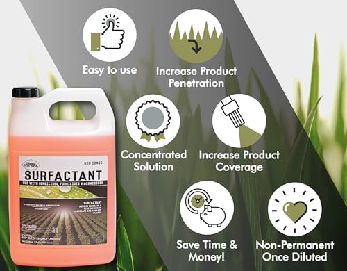 Liquid Harvest Concentrated Surfactant for Herbicides Non-Ionic Gallon (128oz), Increase Product Coverage, Increase Product Penetration