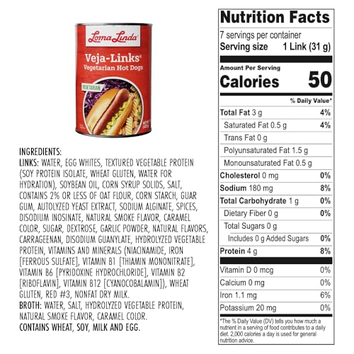 Loma Linda - Plant-Based - Veja-Links,15 Ounce (Pack of 12)