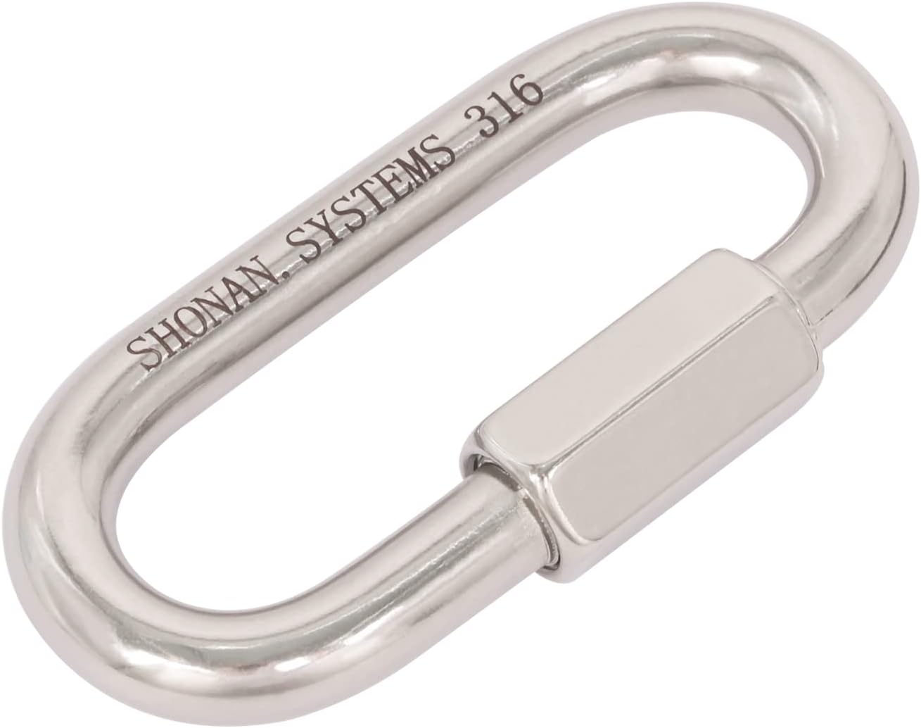SHONAN Heavy Duty Marine Chain Quick Links, Stainless Steel Chain Connectors, Corrosion Resistant Locking Carabiners