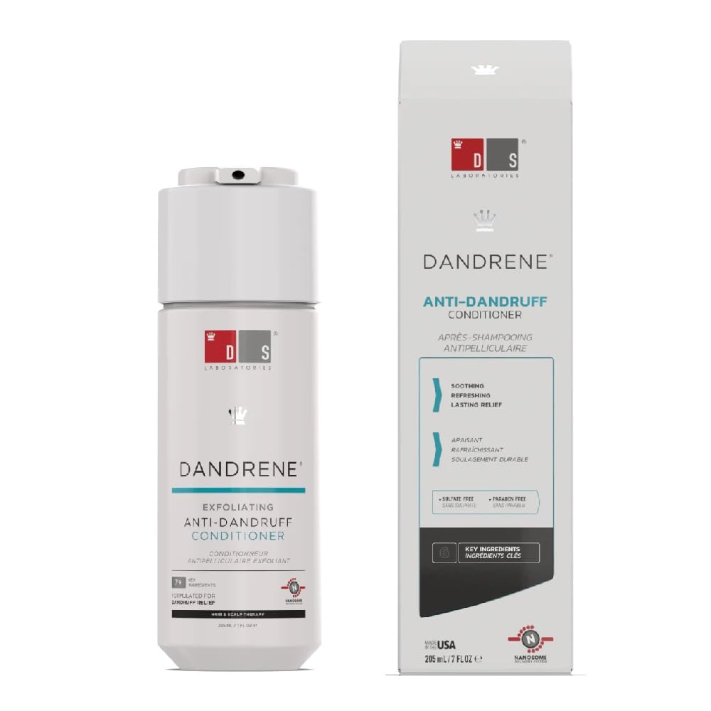 DS Labs Dandrene Dandruff Conditioner, 205mL - for Itchy, Flaky Scalp, Moisturizing Conditioner with Aloe Vera, Supports Scalp Health & Oil Control, For Seborrheic Dermatitis & Psoriasis | Powered by aloe vera, Nanosome Technology & botanicals to hydrate…