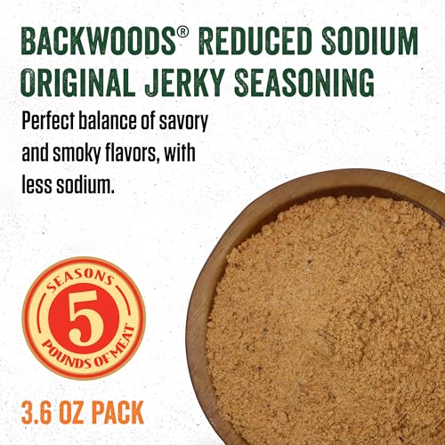 LEM Products Backwoods Reduced Sodium Original Jerky Seasoning, 3.6 oz