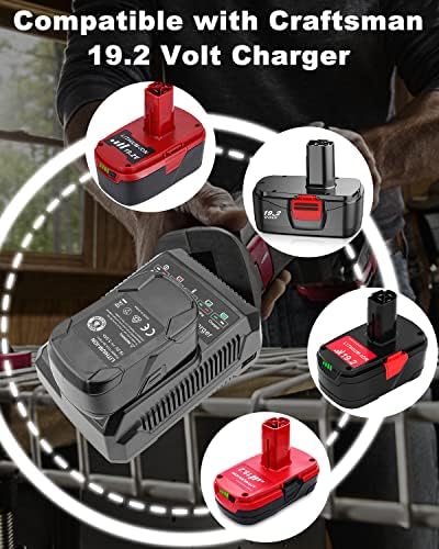 3.6Ah Ni-MH Replacement for Craftsman 19.2V Battery (2PC) | Compatible with Craftsman C3 DieHard 130279005 130279003 130279017 315.113753 315.115410 315.11485