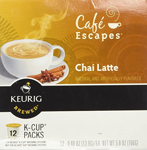 Cafe Escapes Chai Latte K-Cups, 16 Count (Packaging May Vary)