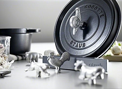 STAUB 40509-346-0 Rooster Lid Knob, Cast Iron, Silver