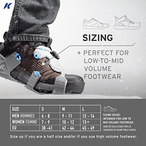 Korkers Ice Walker Ice Cleats - Lightweight and Durable - 22 Replaceable Steel Spikes