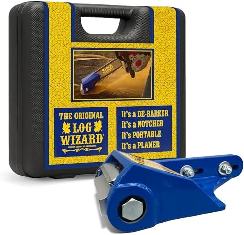 Log Wizard Chainsaw Debarker Tree Bark RemovaL Tool | Universal Debarking Tool for Logs with Case