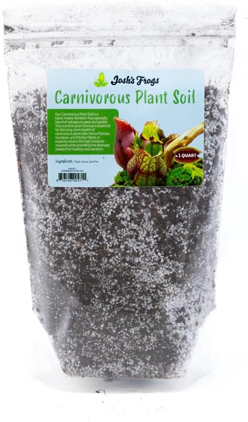 Josh's Frogs Carnivorous Plant Soil, 1 Quart | Venus Fly Traps/Pitchers/Sundews
