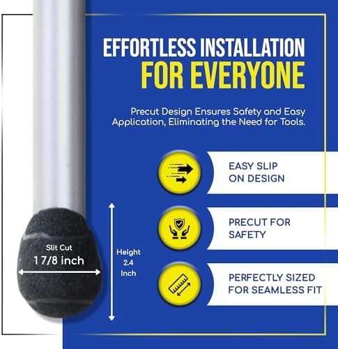 Precut Tennis Balls for Chairs, Tables & Desks– Heavy-Duty Glide Pads – Floor Protector Accessories– Scratch-Resistant – 2.4 Inch Brown, 16 Count