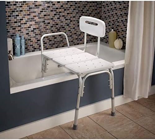 Carex Shower Bench and Shower Chair For Elderly and Disabled with Height Adjustable Legs, Tub Bench Converts to Right or Left Hand Entry