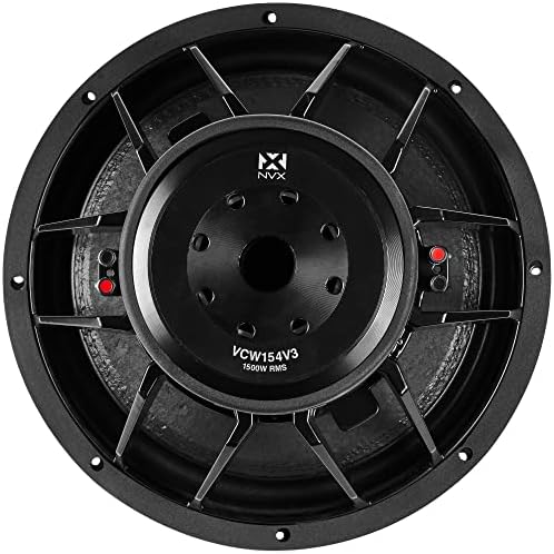 NVX VCW152v3 15" 3000 Watt Max (1500W RMS) Dual 2-Ohm VC-Series Car Subwoofer (VCW152 Version 3) | 3000 Watt Max (1500W RMS) Car Subwoofer