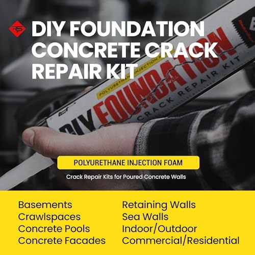 RadonSeal Complete DIY Foundation Crack Repair Kit, Urethane Sealant