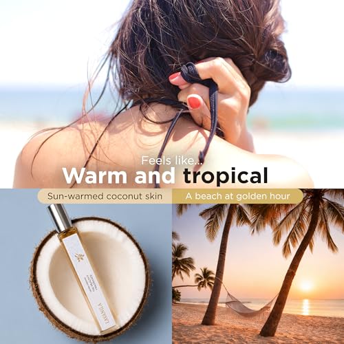 Lavanila Vanilla Coconut Perfume, Travel Size Roller 0.32 Oz | Clean Vanilla Perfume for Women, Long Lasting Eau de Parfum with Madagascar Vanilla – Natural Fragrance, Women’s Fragrances