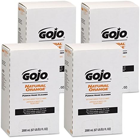 GOJO 7255-04 Natural Orange Pumice Hand Cleaner 2000 mL, (Case of 4)