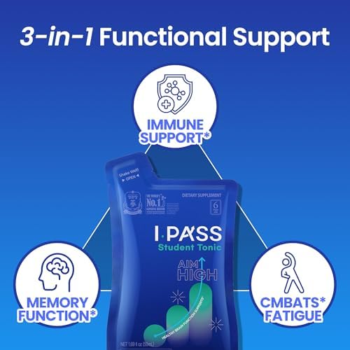 JungKwanJang i-Pass Junior Dietary Supplement- Korean Red Panax Ginseng Extract - Support Immune System, Memory Improvement and Concentration