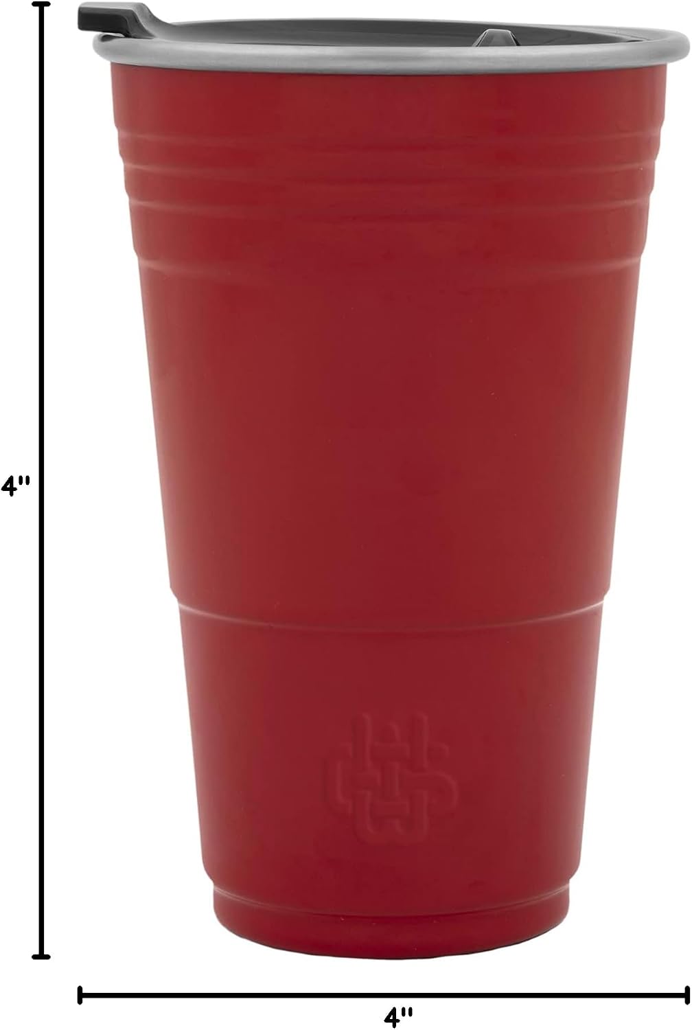 Wyld Gear Party Cup 24oz Red Stainless Steel Reusable Metal Cup with Lid
