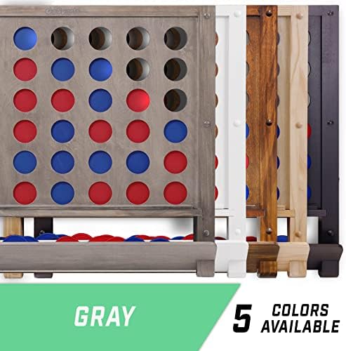 GoSports Wall Mounted Giant 4 in a Row Game - Jumbo 4 Connect Family Fun with Coins