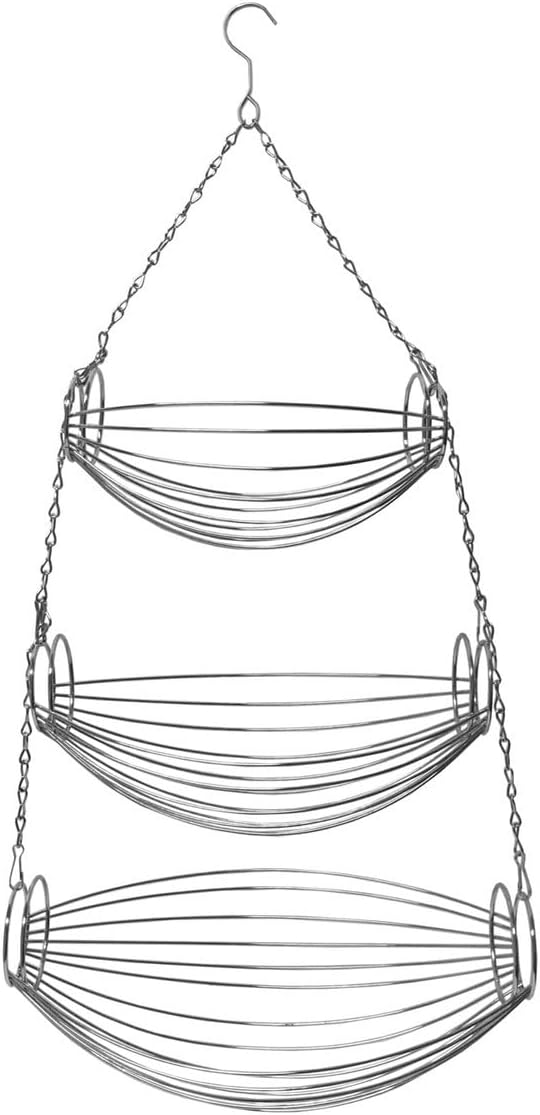 3 Tier Fruit Bowl Fruit Basket for Kitchen, Hanging Kitchen Storage Organizer