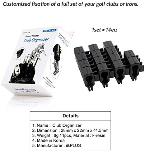 Golf Club Organizers 14pcs 1set Clip Power Holder to Protect Iron Putter on Bag by i & Plus