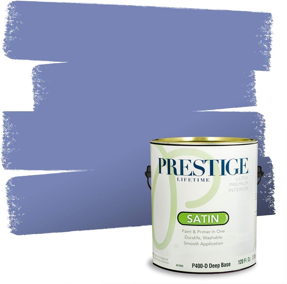 PRESTIGE Paints Exterior Paint and Primer In One, 1-Gallon, Satin, Comparable Match of Sherwin Williams* Blueblood*