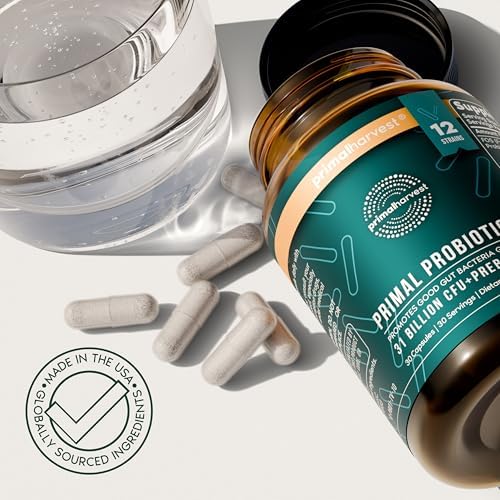 Primal Harvest Probiotic - Daily Supplement, Gluten, Dairy & Soy Free, Vegan