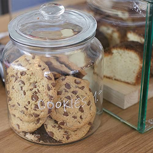 Maredash Glass Jars 64 oz,Candy Jar with Lid For Household 3 Pack