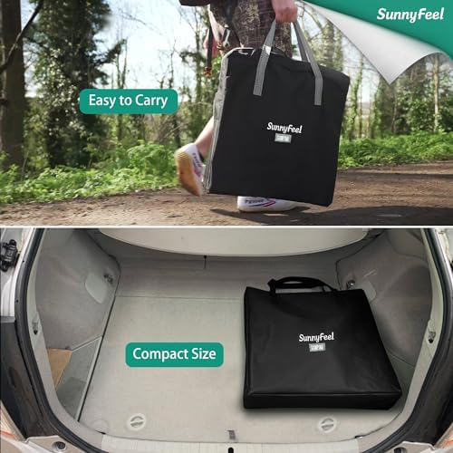 SUNNYFEEL Oversized Camping Directors Chair 500 LBS Heavy Duty, Portable Folding Chair with Side Table, Pocket for Beach, Fishing, Trip, Picnic, Lawn