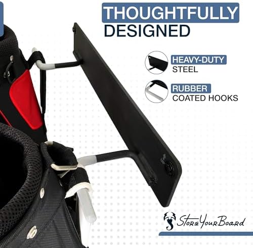 StoreYourBoard BLAT 4 Golf Bag Wall Mount | Home & Garage Storage Hooks | Golf Bag Holder | Heavy-Duty Wall Mount Organizer for Golf Bags & Accessories