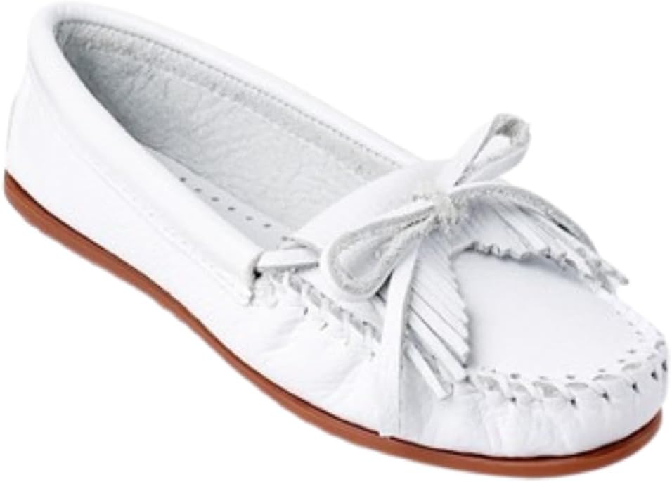 Minnetonka Women's Kilty Suede Hardsole Moccasin