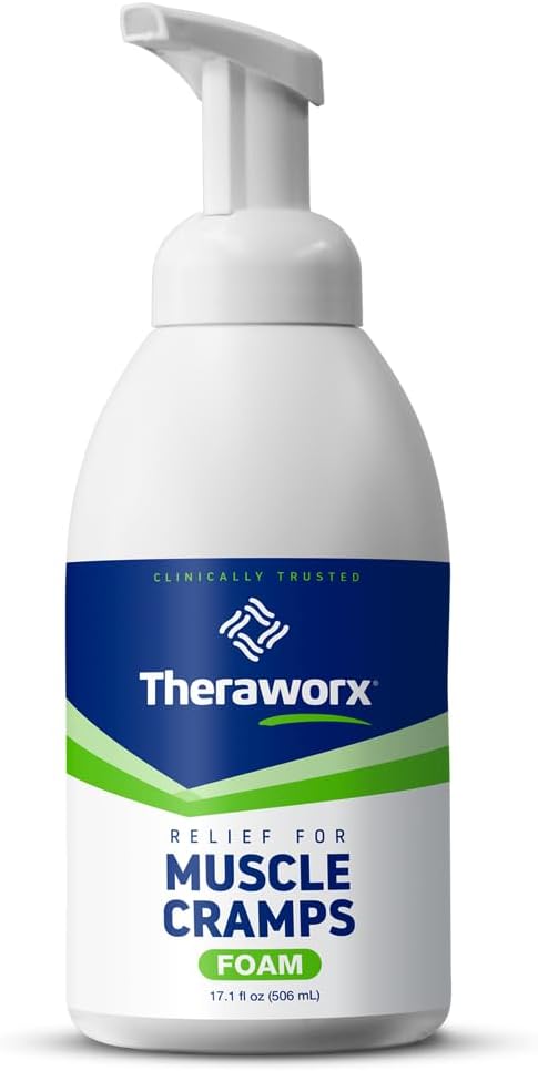 Theraworx Muscle Cramps Relief Foam with Magnesium Sulfate, 7.1oz (1 Count) | Clinically Trusted, Fast-Acting Muscle & Leg Cramp Relief, Made with Magnesium Sulfate. Paraben-Free, no mess or strong odor.