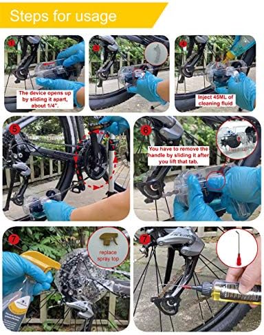 Bike Cleaning Kit - Complete Bicycle Maintenance Set with Degreaser, Lubricant, Chain Scrubber & Brushes for Mountain, Road, MTB, E-bikes