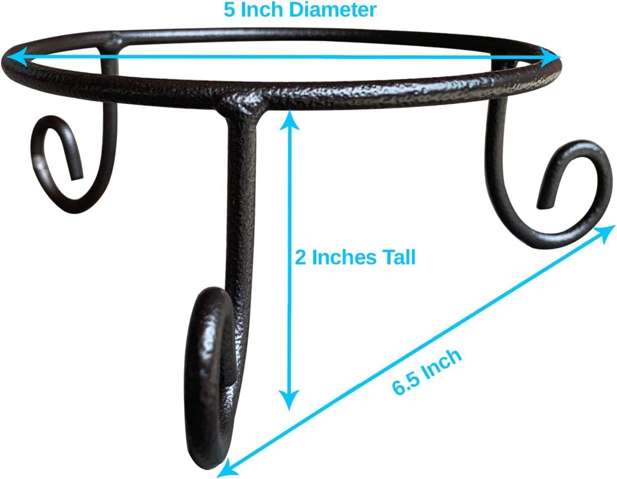 Black Iron Ball Stand - Gazing Globe Stand for Balls, Sphere Holder Wrought Iron Display Stand, Crystal Ball Stand, Glass Bowl Ring Metal Egg Stands