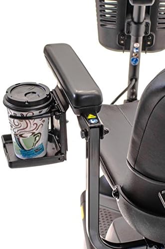Pride Mobility Cup Holder Folding Go-Go Scooter C-Style Molded Seat Armrest Black