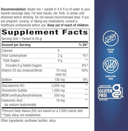 Nature's Way Joint Movement Glucosamine Liquid, Chondroitin, Berry, 16 oz | MSM with Vitamin D3 & Hyaluronic Acid, Fast-Absorbing Liquid, Joint Support Supplement*, Berry Flavored
