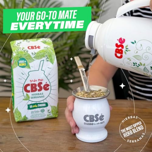 CBSé Yerba Mate Hierbas Serranas – 500 g (1.1 lb) Loose Leaf Yerba Mate Tea with Mountain Herbs, Naturally Caffeinated, Gluten-Free.