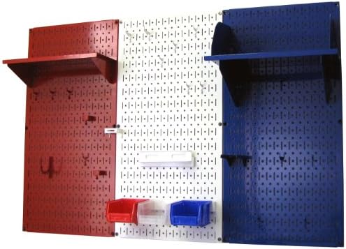 Wall Control Patriot Pegboard Organizer American Made 4ft Metal Pegboard Tool Storage Kit Made in The USA