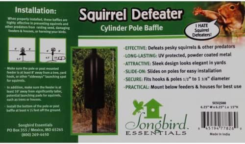 Wrap Around Pole Baffle, Squirrel Guard for Bird Feeder Poles | Wrap Around Design; Pole Mount Baffle; Squirrel Guard; Feeder Protection