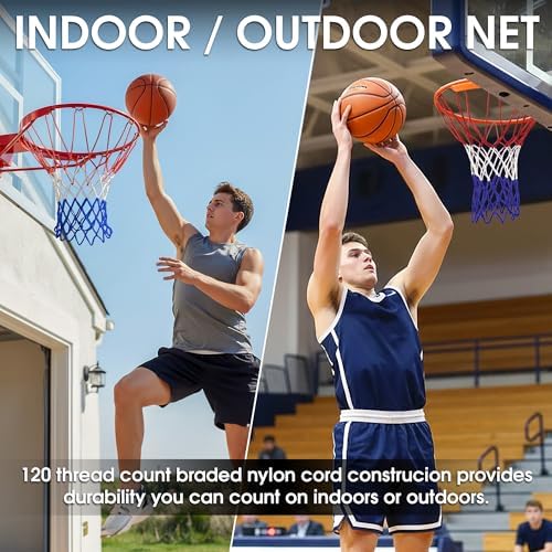 Cannon Sports Heavy Duty Basketball Net Replacement - 21 Inches - 12 Loop Standard Size - Weather Resistant for Indoor/Outdoor Courts - Fits All Standard Rims