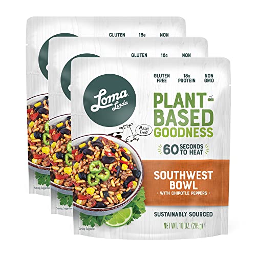 Loma Linda - Plant-Based Complete Meal Solution 10 oz. Packets (Southwest Chipotle Bowl, 6 Pack)