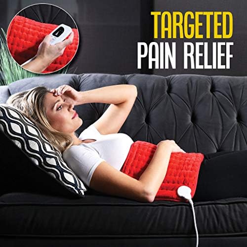 Heating pad - Electric Best for Back Pain and Cramps Relief 2 Hour auto Off Measures 24" X 12" Moist with Many Adjustable Setting Heats Fast