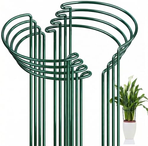 FEED GARDEN Peony Cages and Supports, 6 Pack Plant Support Stakes for Outdoor & Indoor Plants