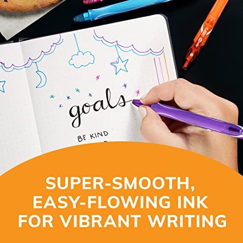BIC Gelocity Quick Dry Gel Pens, Medium Point, 0.7 mm, 8-Count Pack | Full-Length Comfort Grip, Smudge-Resistant Quick Dry Ink, Ideal for School Supplies and Color-Coding Notes