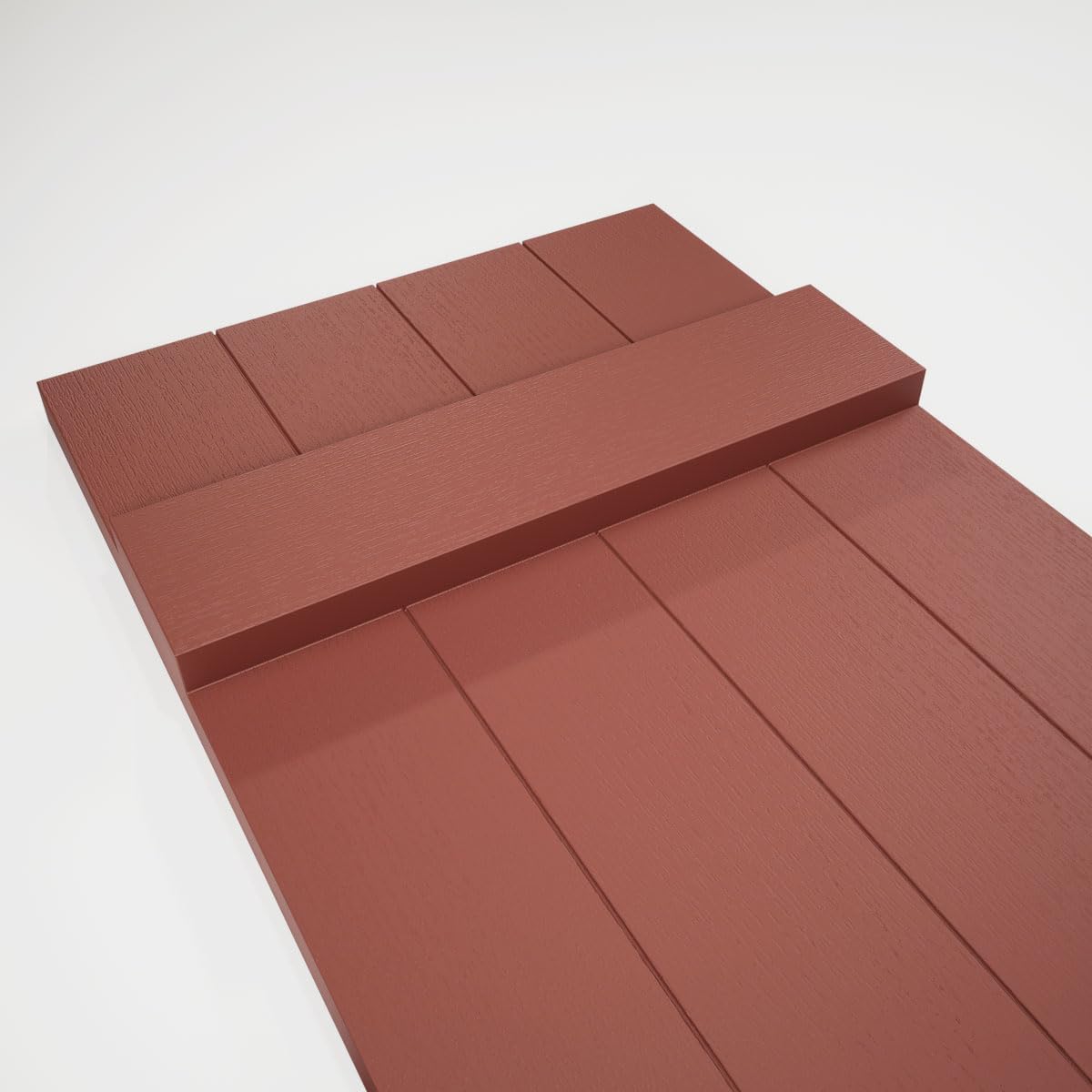 14"W x 59"H Lifetime Vinyl, Standard Four Board Joined, Board-n-Batten Shutters, w/Installation Shutter-Lok's & Matching Screws (Per Pair), Forest Green